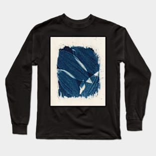 Leaves Cyanotype. Long Sleeve T-Shirt